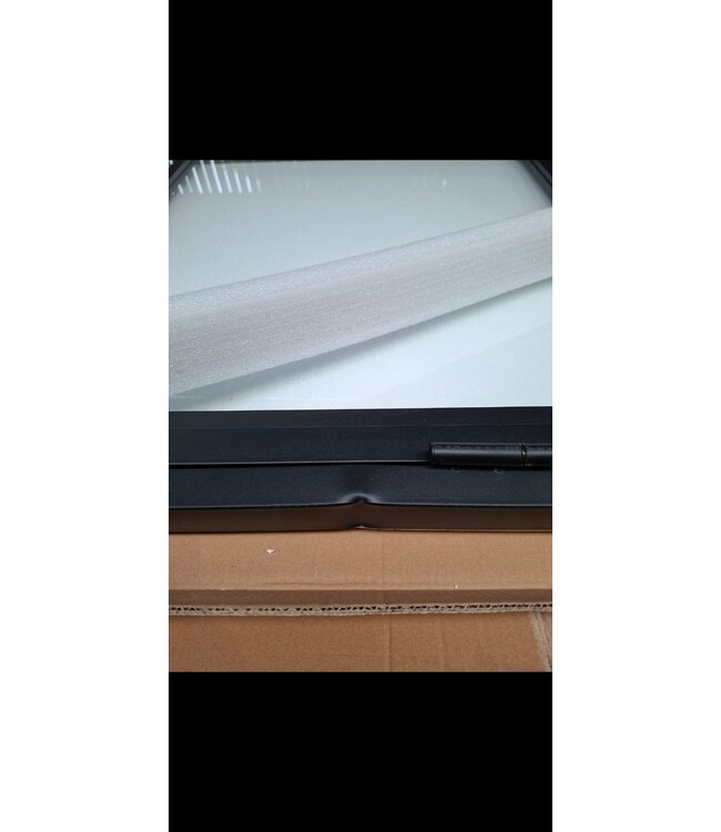 OUTLET: Stalen Binnendeur - Zwart - 3 Vlaks - 201,5 x 78,3 - Helder glas - Luxe design  - Rechtsdraaiend