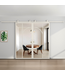 Dubbele stalen schuifdeur - Wit - 5 Vlaks rond - Mat glas