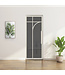 Stalen Taatsdeur - Wit - 5 Vlaks rond - Rookglas