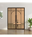 Dubbele stalen taatsdeur - Brons - 5 Vlaks rond - Rook glas