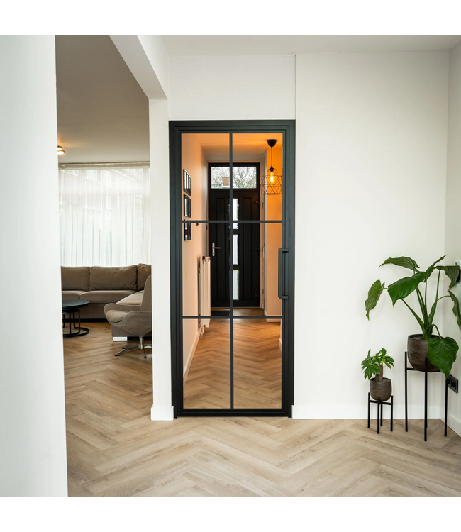 Dubbele stalen Binnendeur - 6 Vlaks - Maatwerk - Helder glas - 2200 x 1746