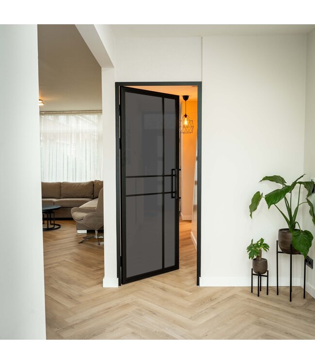 Stalen Binnendeur - 6 Vlaks - Rook glas - Luxe design