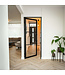 OUTLET: Stalen Binnendeur - Zwart - 3 Vlaks - 201,5 x 78,3 - helder glas - Luxe design - Linksdraaiend