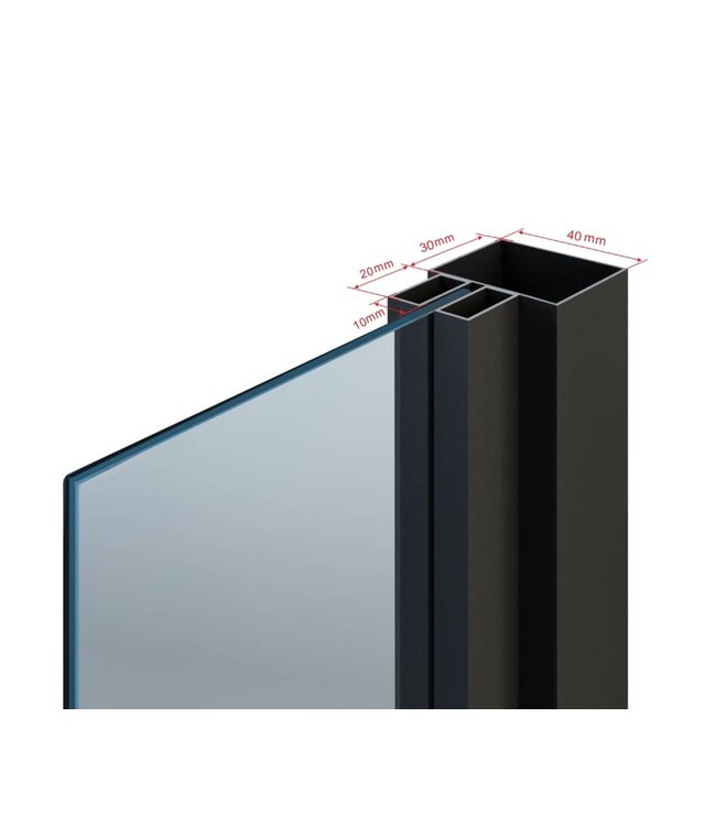 Stalen Schuifdeur - Olijfgroen - 5 Vlaks - Helder glas