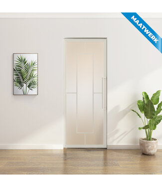 Stalen Taatsdeur - Maatwerk - Wit - 5 Vlaks - Mat glas