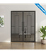 Dubbele stalen taatsdeur - Zwart - Maatwerk - 5 Vlaks - Rook glas