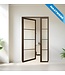 Stalen binnendeur met glaspaneel - Brons - 4 Vlaks - Maatwerk - Mat glas
