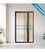 Stalen binnendeur met glaspaneel - Brons - 6 Vlaks - Maatwerk - Mat glas