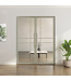 Dubbele stalen taatsdeur - Kiezelgrijs - 6 Vlaks - Mat glas - Luxe design