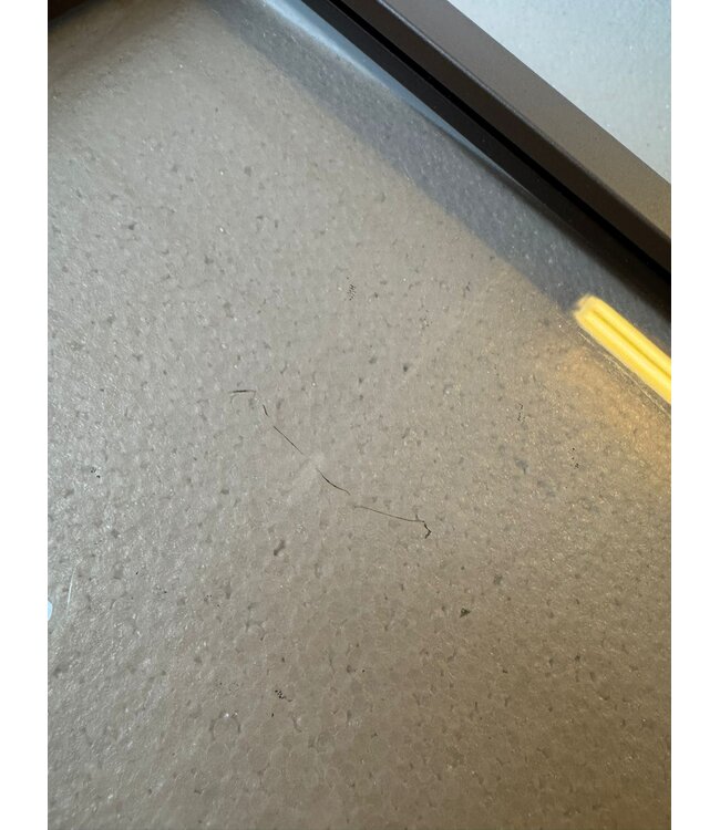 OUTLET: Stalen Binnendeur - Brons - 6 Vlaks Luxe design - Helder glas - 231, x 83 - linksdraaiend