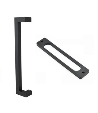Standaard schuifdeurgreep met inkeping - 360mm