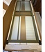 OUTLET: Stalen Schuifdeur 2066 x 800 - 6 Vlaks - Olijfgroen - Mat glas