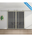 Dubbele Stalen Schuifdeuren - Kiezelgrijs - 6 Vlaks - Maatwerk - Mat glas - Luxe design