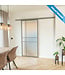 Stalen Schuifdeur met koofsysteem - Kiezelgrijs - 6 Vlaks - Maatwerk - Mat glas - Luxe design