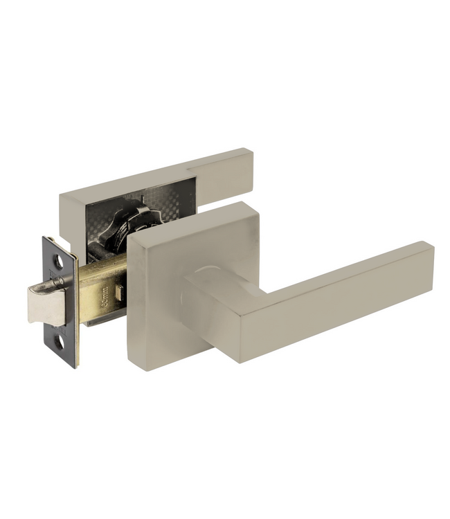 Stalen Binnendeur - 3 Vlaks - Kiezelgrijs - Rook glas - Met slot