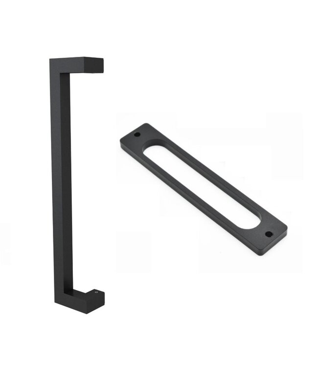 Dubbele stalen schuifdeur - Zwart - 6 Vlaks - Rook glas - Luxe design*