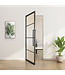Stalen Taatsdeur - Zwart - 4 Vlaks - Rook glas*
