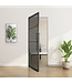 Stalen Taatsdeur - Zwart - 4 Vlaks - Rook glas*