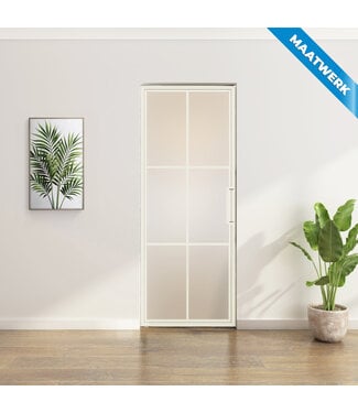 Stalen Taatsdeur - Maatwerk - Wit - 6 Vlaks - Matglas