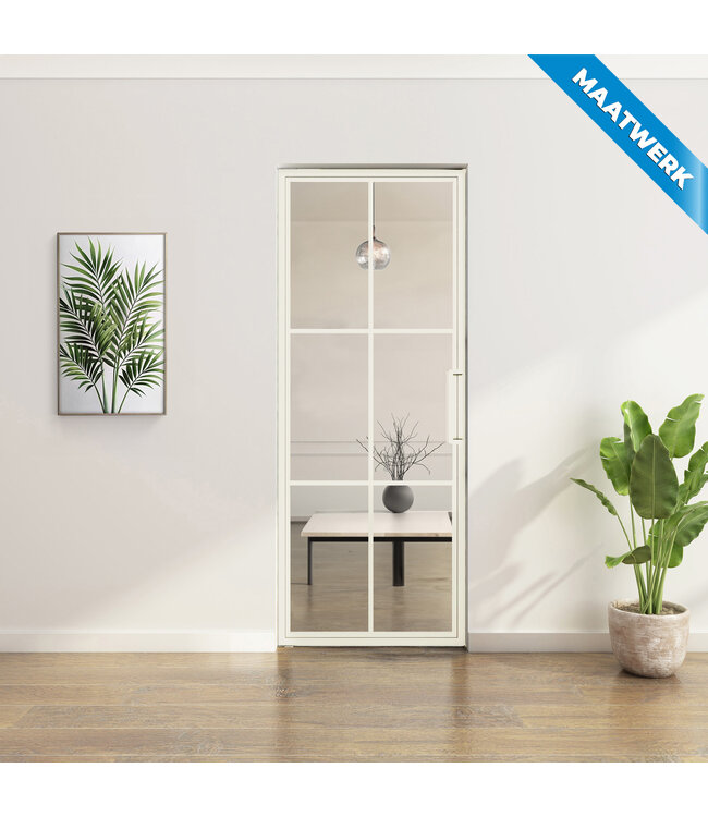 Stalen Taatsdeur - Maatwerk - Wit - 6 Vlaks - Rookglas