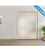 Enkele stalen taatsdeur met glaspaneel, 6 vlaks, wit, rook glas