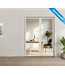 Enkele stalen taatsdeur met glaspaneel, 3 vlaks, wit, helder glas