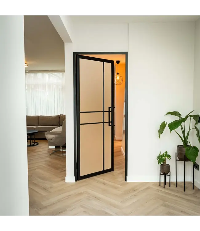 Stalen Binnendeur - 6 Vlaks - Maatwerk - Kathedraalglas - Luxe design