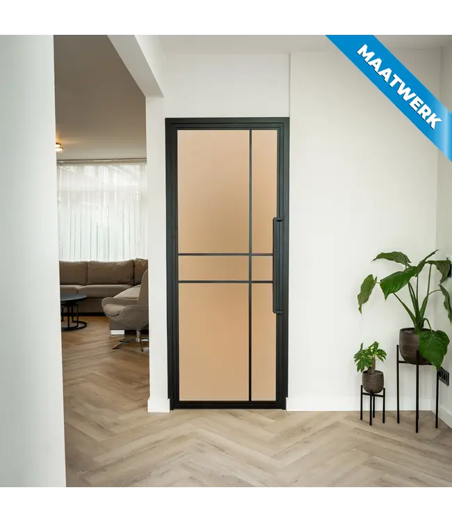 Stalen Binnendeur - 6 Vlaks - Maatwerk - Kathedraalglas - Luxe design