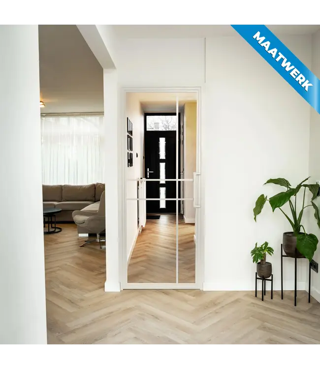Stalen Binnendeur - Wit - 6 Vlaks - Maatwerk - Kathedraalglas - Luxe design
