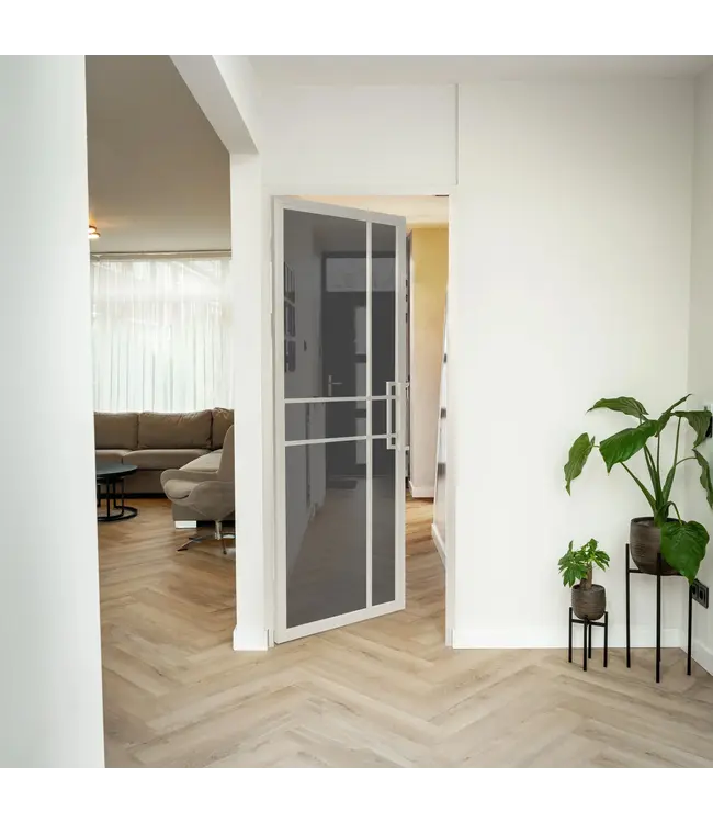 Stalen Binnendeur - Wit - 6 Vlaks - Maatwerk - Kanaalglas - Luxe design