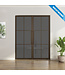 Dubbele stalen taatsdeur - Brons - Maatwerk - 6 Vlaks - Rookglas