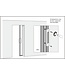 Stalen Schuifdeur - 3 Vlaks - Wit - Mat glas
