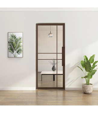 Stalen taatsdeur - Brons - 6 Vlaks - Helder glas - Luxe design*