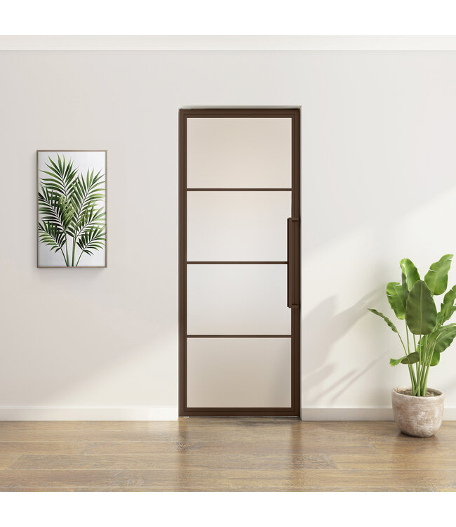 Stalen Taatsdeur - Brons - 4 Vlaks - Helder glas