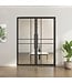 Dubbele stalen taatsdeur - Zwart - 6 Vlaks  - Moderne look - Luxe design