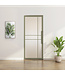 Stalen taatsdeur - Olijfgroen - 6 Vlaks - Helder glas - Luxe design