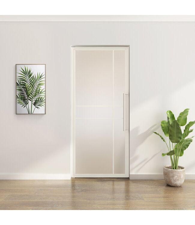 Stalen taatsdeur - Wit - 6 Vlaks - Helder glas - Luxe design