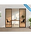 OUTLET: Stalen glaspaneel brons met brons rookglas - luxe design 2136x427mm