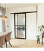 Stalen Schuifdeur met koofsysteem - Brons - 6 Vlaks - Kanaalglas - Luxe design
