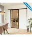 Stalen Schuifdeur met koofsysteem - Brons - 6 Vlaks - Maatwerk - Kanaalglas - Luxe design