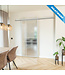 Stalen Schuifdeur met koofsysteem - Wit - 6 Vlaks - Maatwerk - Kathedraalglas - Luxe Design