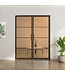 Dubbele stalen taatsdeur - 4 Vlaks - Brons - Moderne look