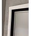 OUTLET: Stalen inzetdeur - Zwart - 6 Vlaks - 2177x874mm - Helder Glas - Luxe design - Linksdraaiend