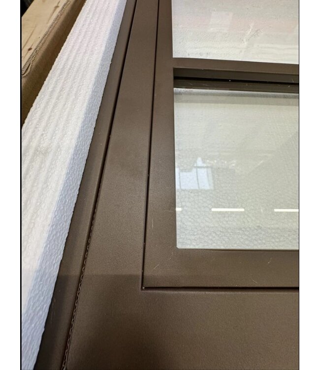 Stalen Binnendeur - Brons - 3 Vlaks - Mat glas*