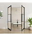 Dubbele stalen taatsdeur - Zwart - 3 Vlaks - Helder glas*