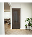 Stalen Binnendeur - Brons - 2 Vlaks rond - Mat glas*