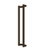 Stalen Binnendeur - Brons - 2 Vlaks rond - Mat glas*