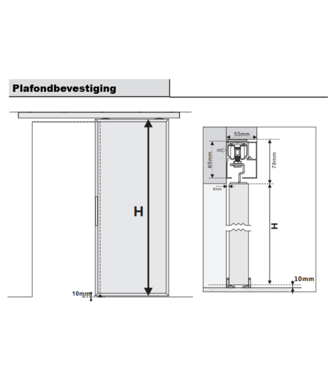 Stalen Schuifdeur met koofsysteem - Olijfgroen - 5 Vlaks rond - Maatwerk - Kanaalglas