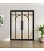 Dubbele stalen taatsdeur - Zwart - 5 Vlaks rond - Rook glas*