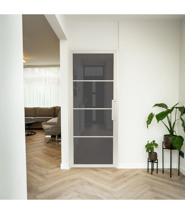 Stalen Binnendeur - Wit - 4 Vlaks - Helder glas*